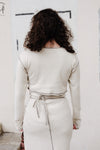 BASERANGE cotton and linen ribbed top FLGTO-RIB-SP24 undyed